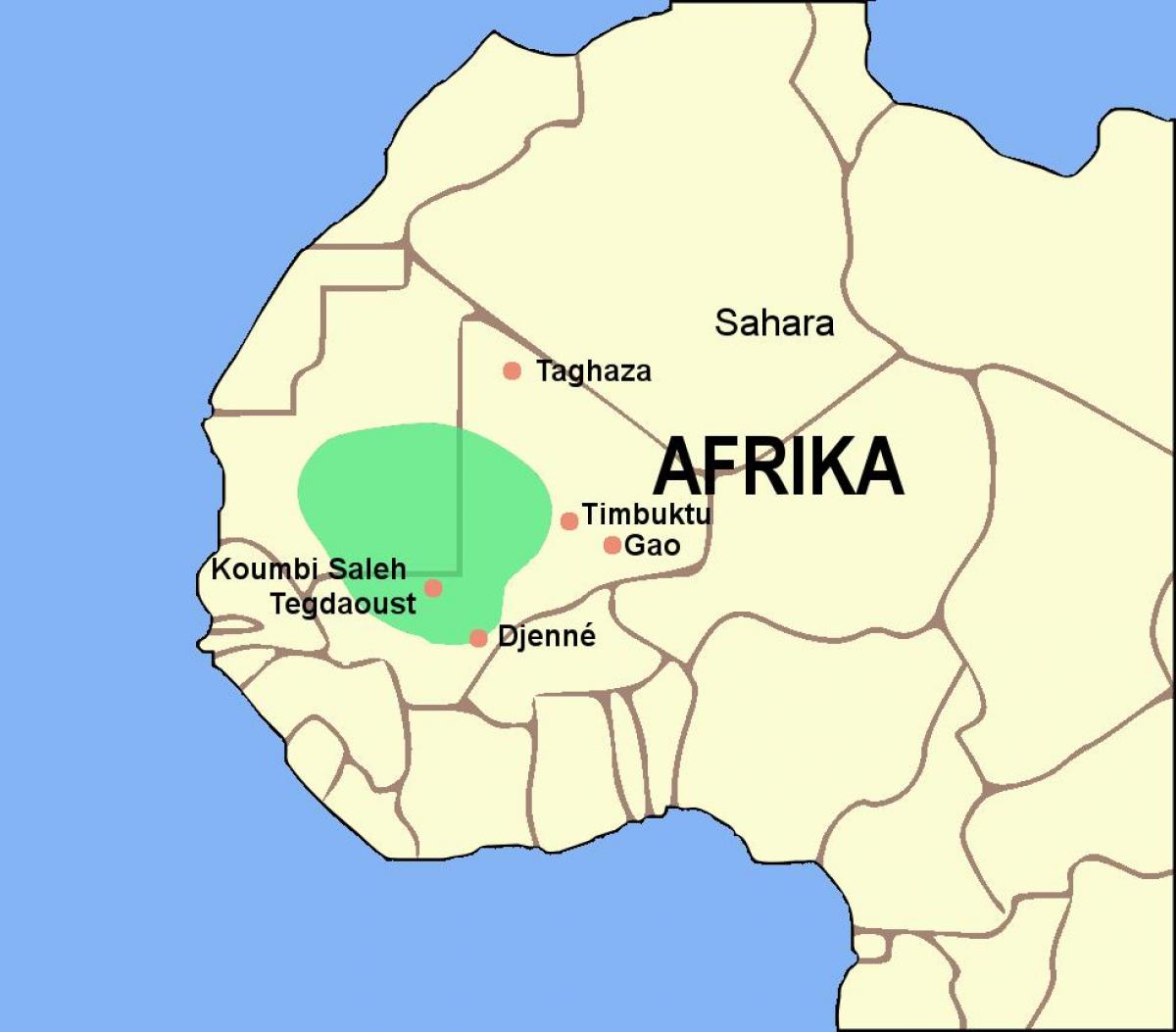 Mapa imperium Ghana