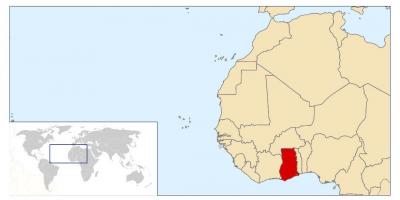 Lokalizacja Ghana na mapie świata