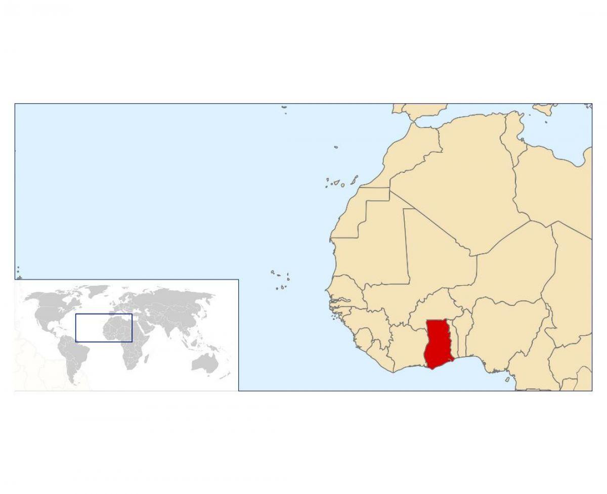 lokalizacja Ghana na mapie świata